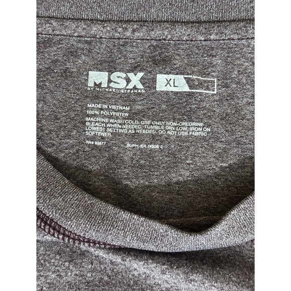 MSX by Michael Strahan Men's Extra Large Workout Athletic Shirt. Purple - Picture 3 of 11